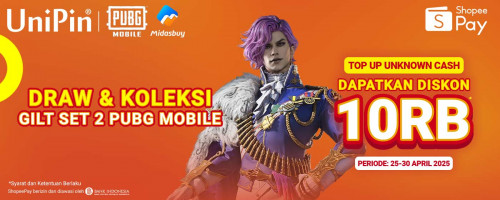 PUBG Mobile Gilt Set Malus Majesty – Diskon 10Ribu dengan Top Up Unknown Cash Pakai ShopeePay!